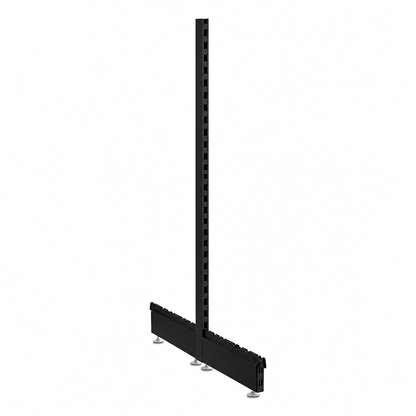 Black Double-Sided Trade & Exhibition Gondola - H2100 x W1000mm - 64 Hooks