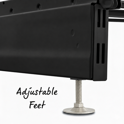 Black Double-Sided Trade & Exhibition Gondola - H2100 x W1000mm - 64 Hooks