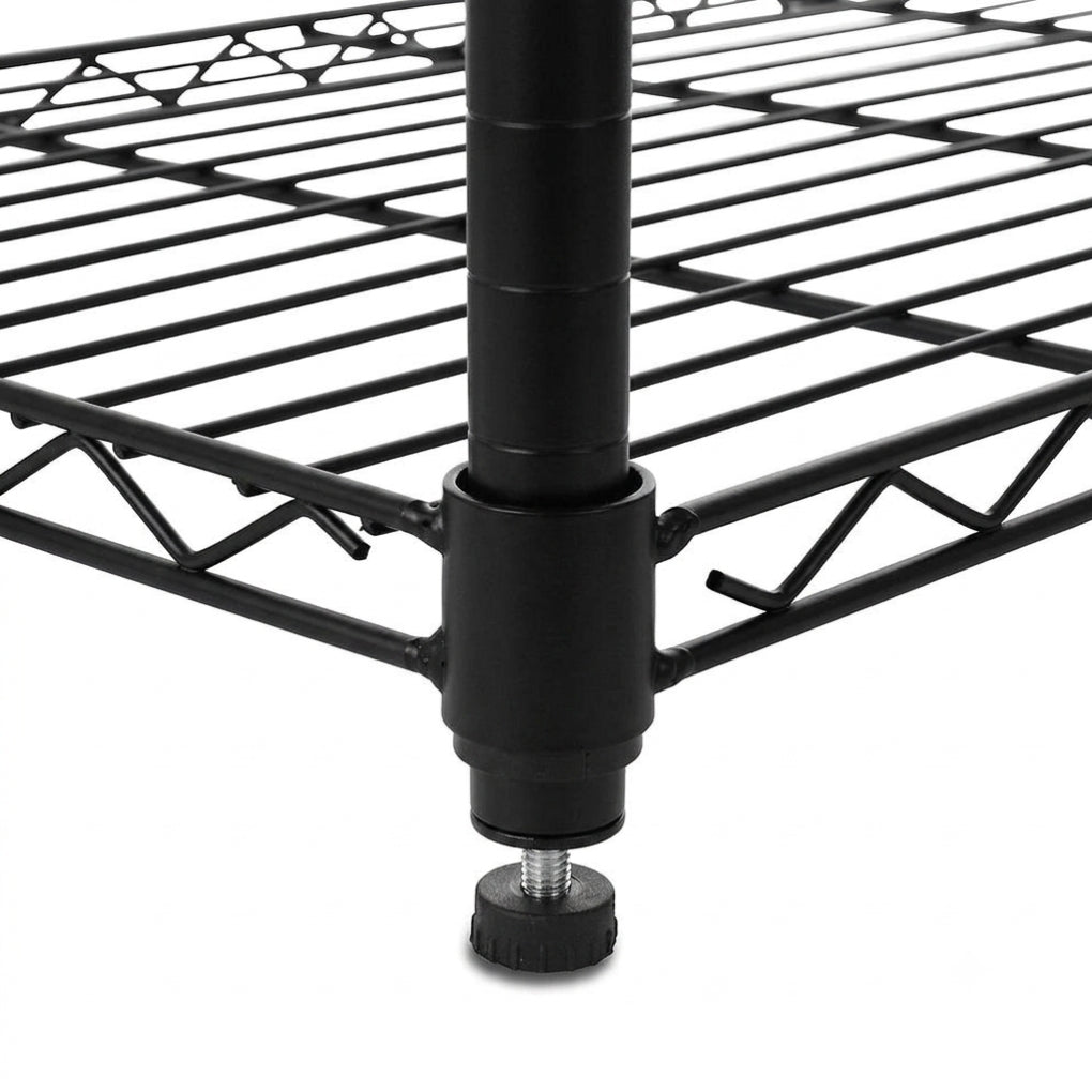 5 Tier Black Wire Shelving Unit - D450mm