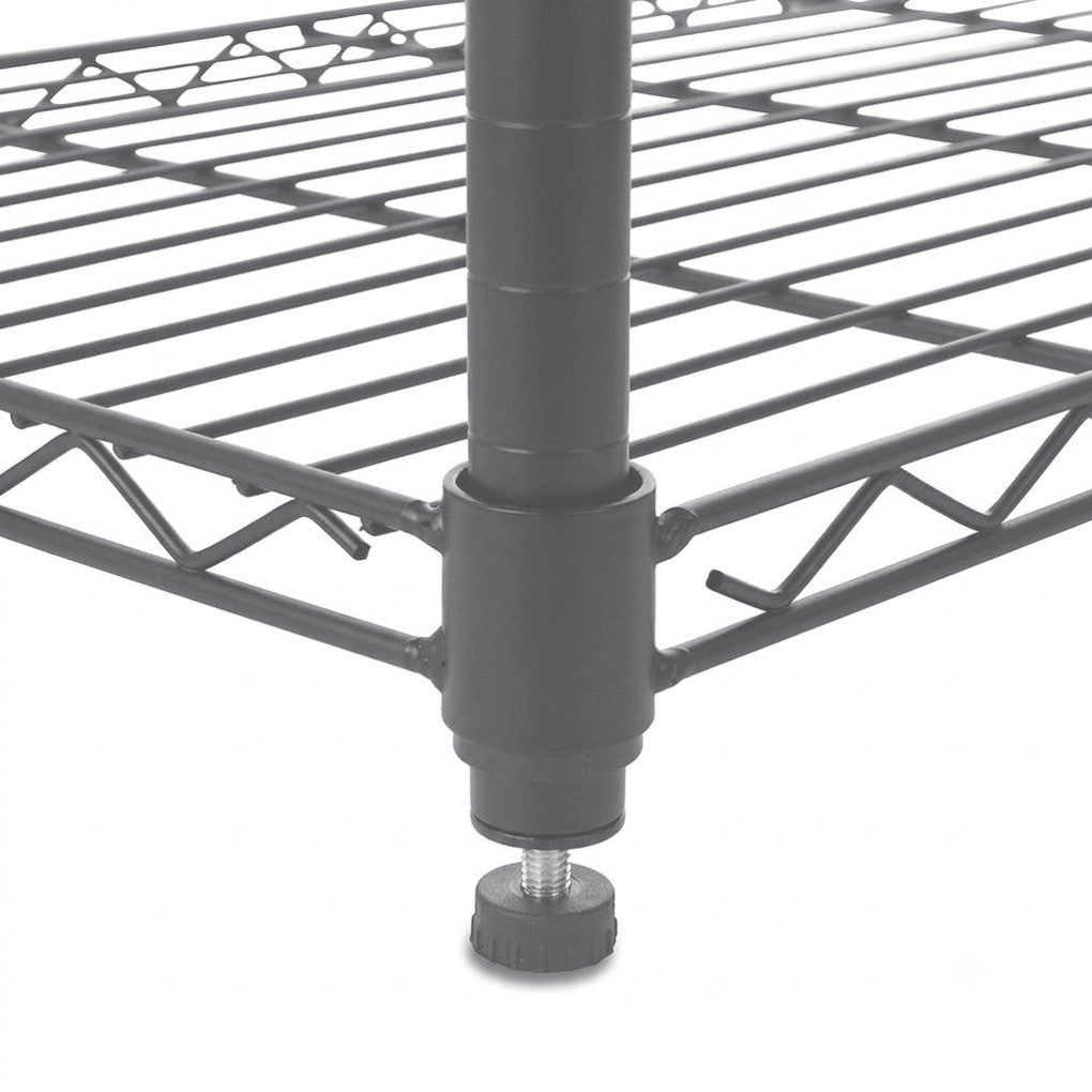 7 Tier Narrow Carbon Grey Wire Shelving Unit - D350mm
