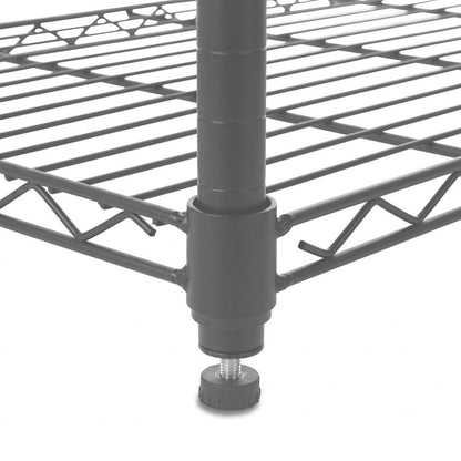 7 Tier Narrow Carbon Grey Wire Shelving Unit - D350mm