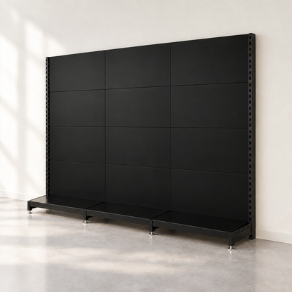 Corrected seamless black wall run