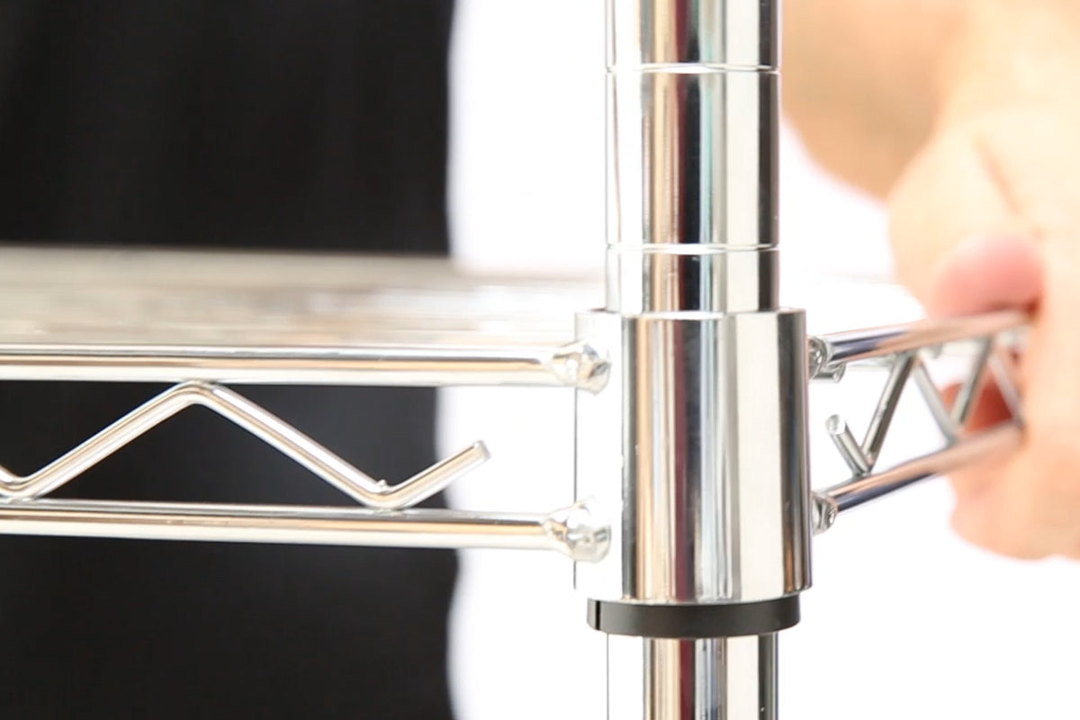 The shelves will sit on top of the support clips