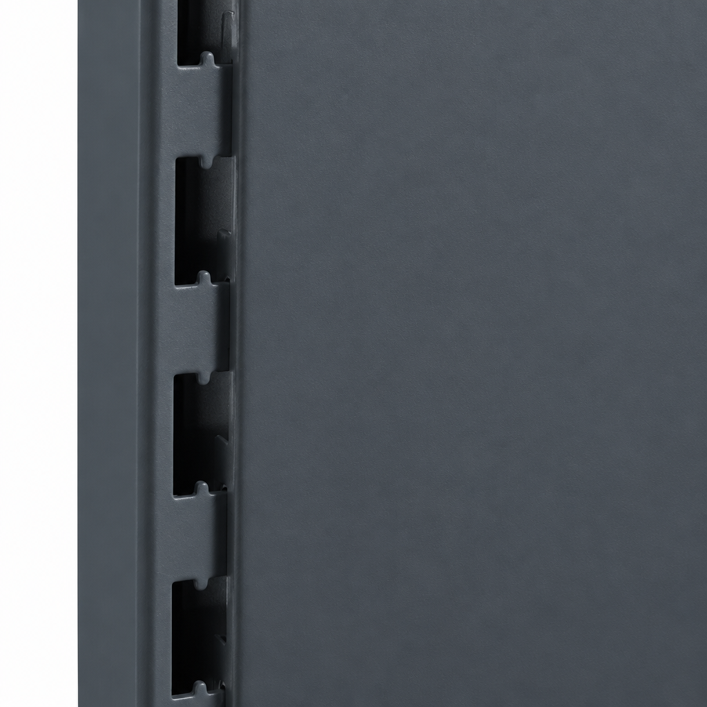 Dark Grey back panel and upright detail