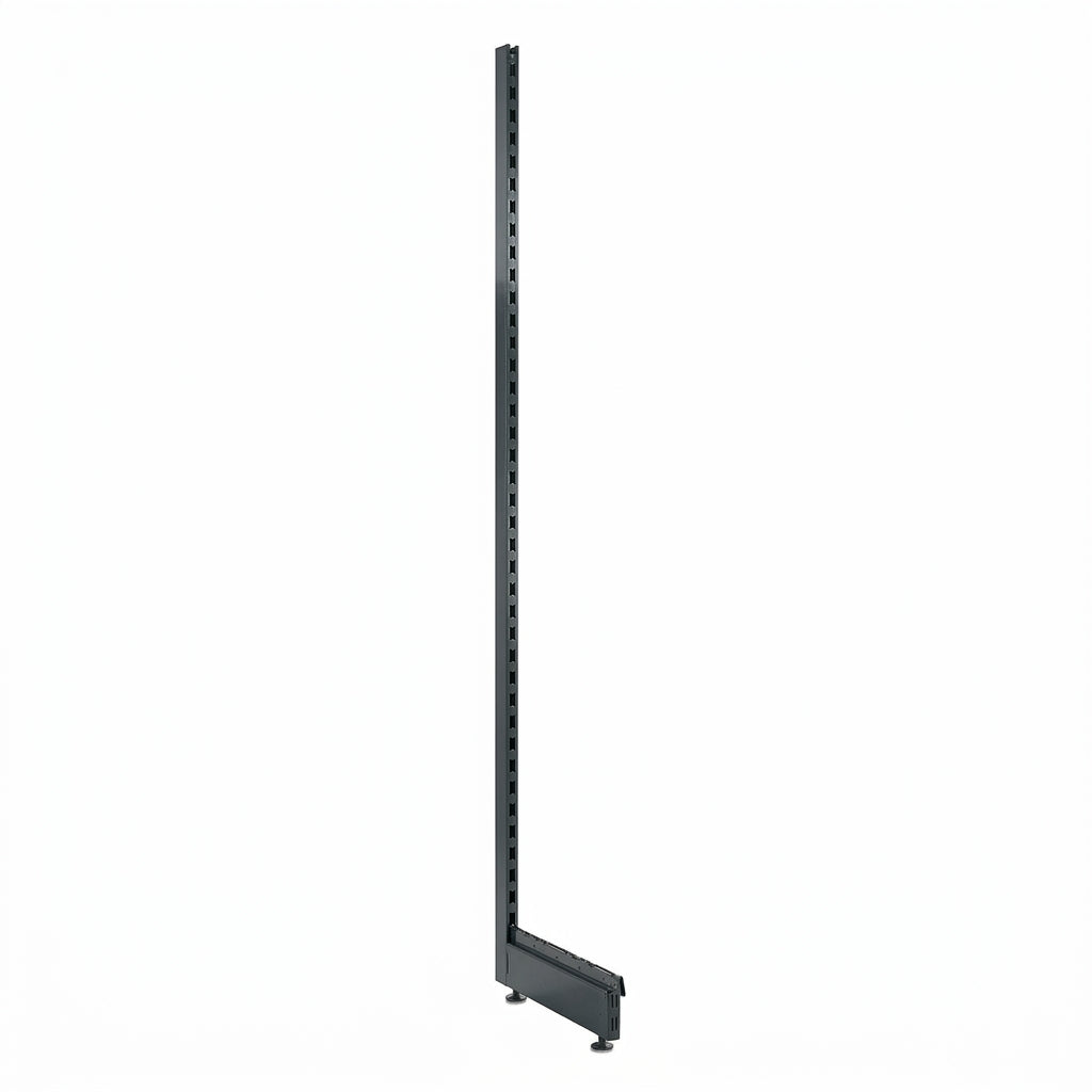 Dark Grey End of Run Upright and Leg for Retail Shelving