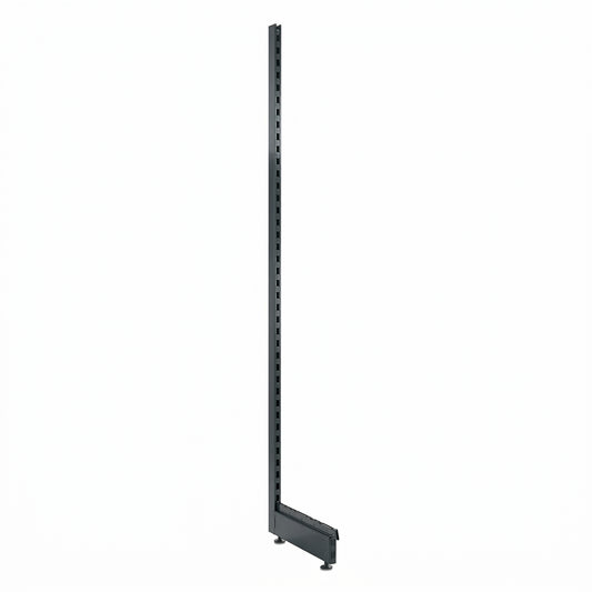 Dark Grey End of Run Upright and Leg for Retail Shelving