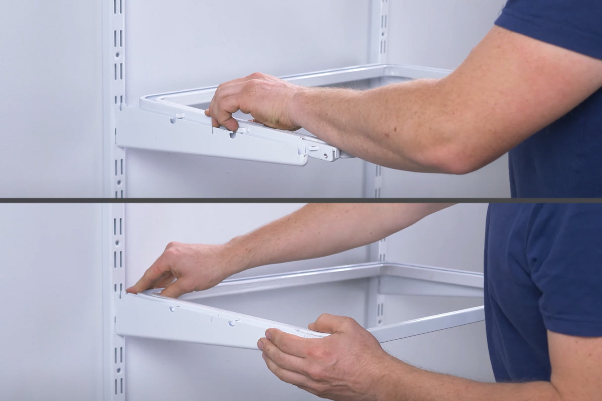 2. Fit Sliding Frame into Brackets