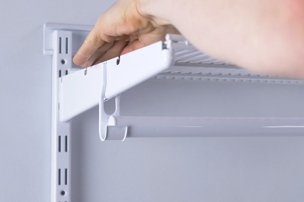 3. Add Clothes Rails first before Shelves