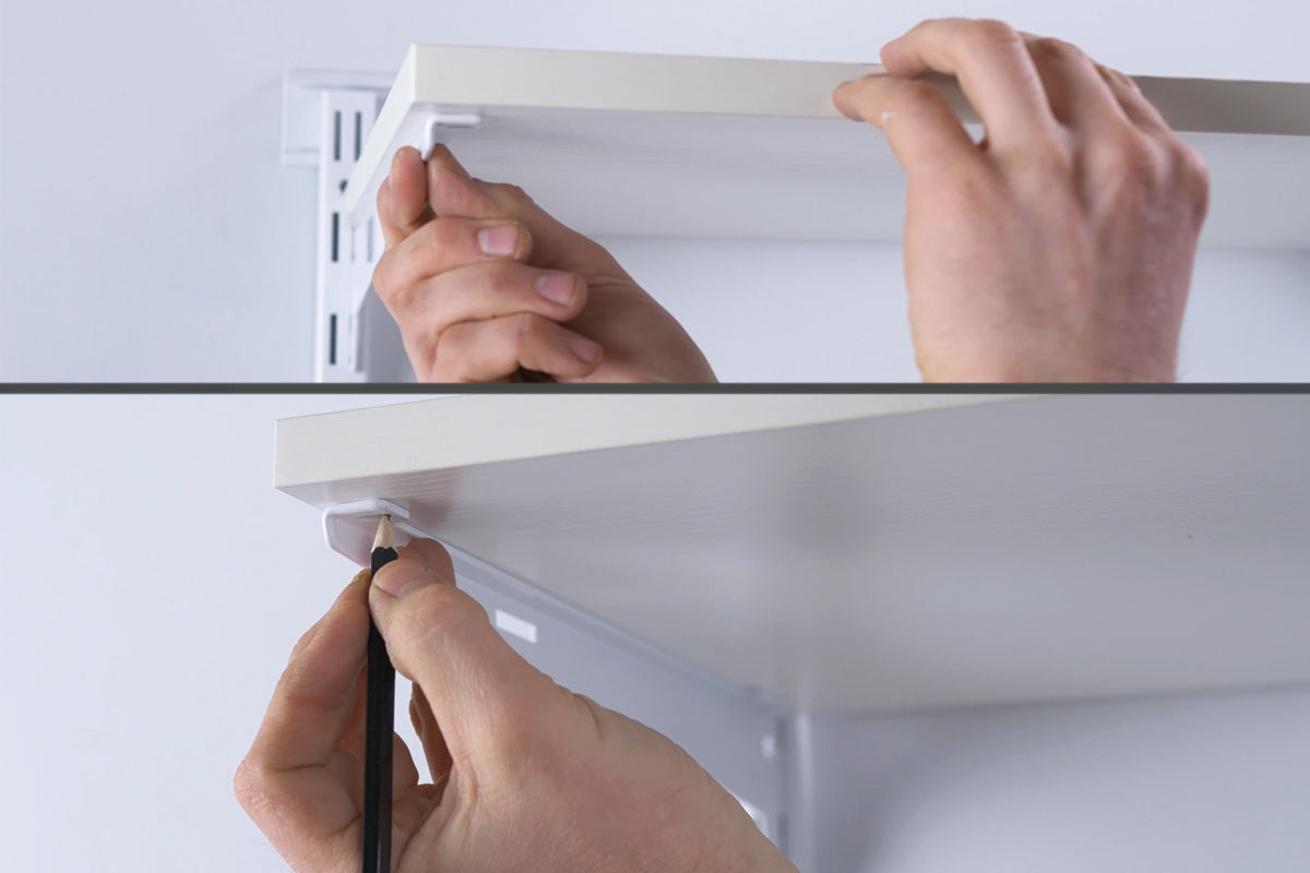 2. Align the Shelf to the Brackets