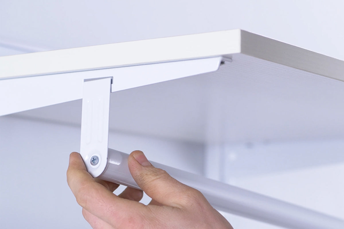 5. Hook Clothes Rail onto Bracket