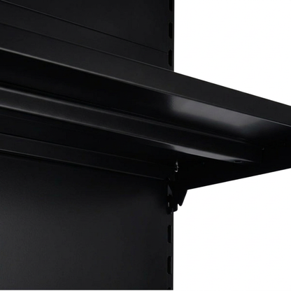 Black Retail Wall Shelving - 5 x H2100mm Bays With 470mm Base Shelf