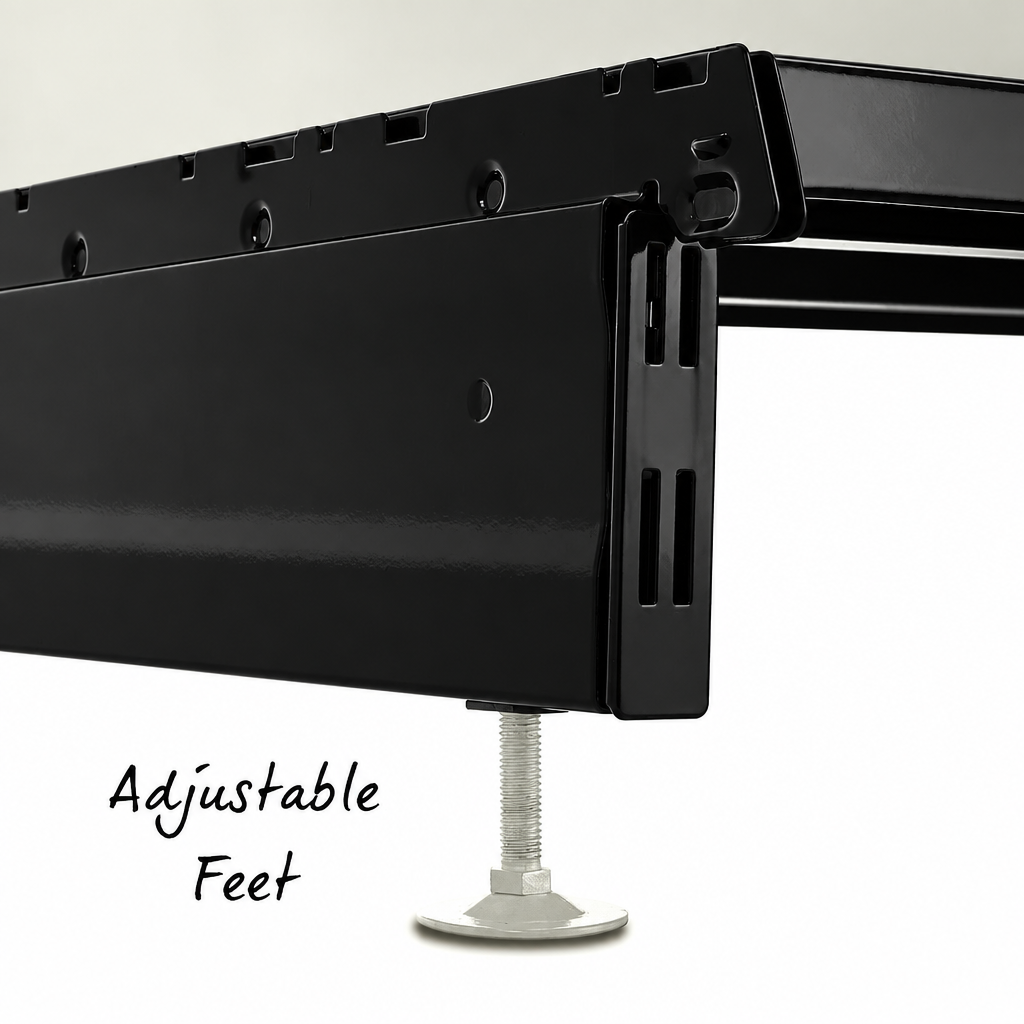 Black Retail Shelving Modular Gondola Unit with Slatwall Back Panels - H1400 x W1000mm
