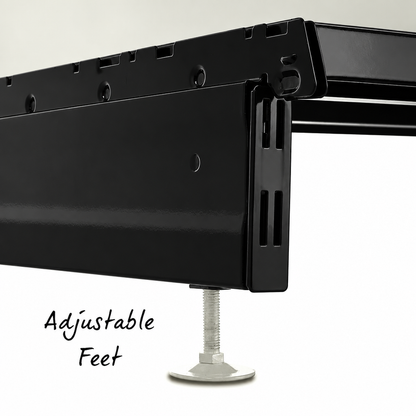 Black Retail Shelving Modular Gondola Unit with Slatwall Back Panels - H1400 x W1000mm
