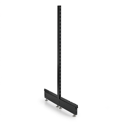 Black Retail Wall Shelving - 5 x H2100mm Bays With 470mm Base Shelf