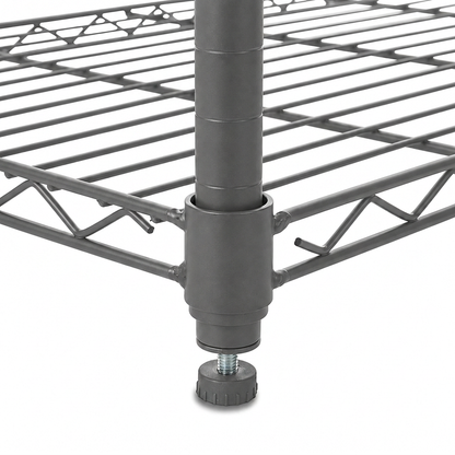 Carbon grey rack adjustable levelling foot