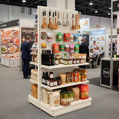 Jura White RAL 9001 gondola food exhibition display