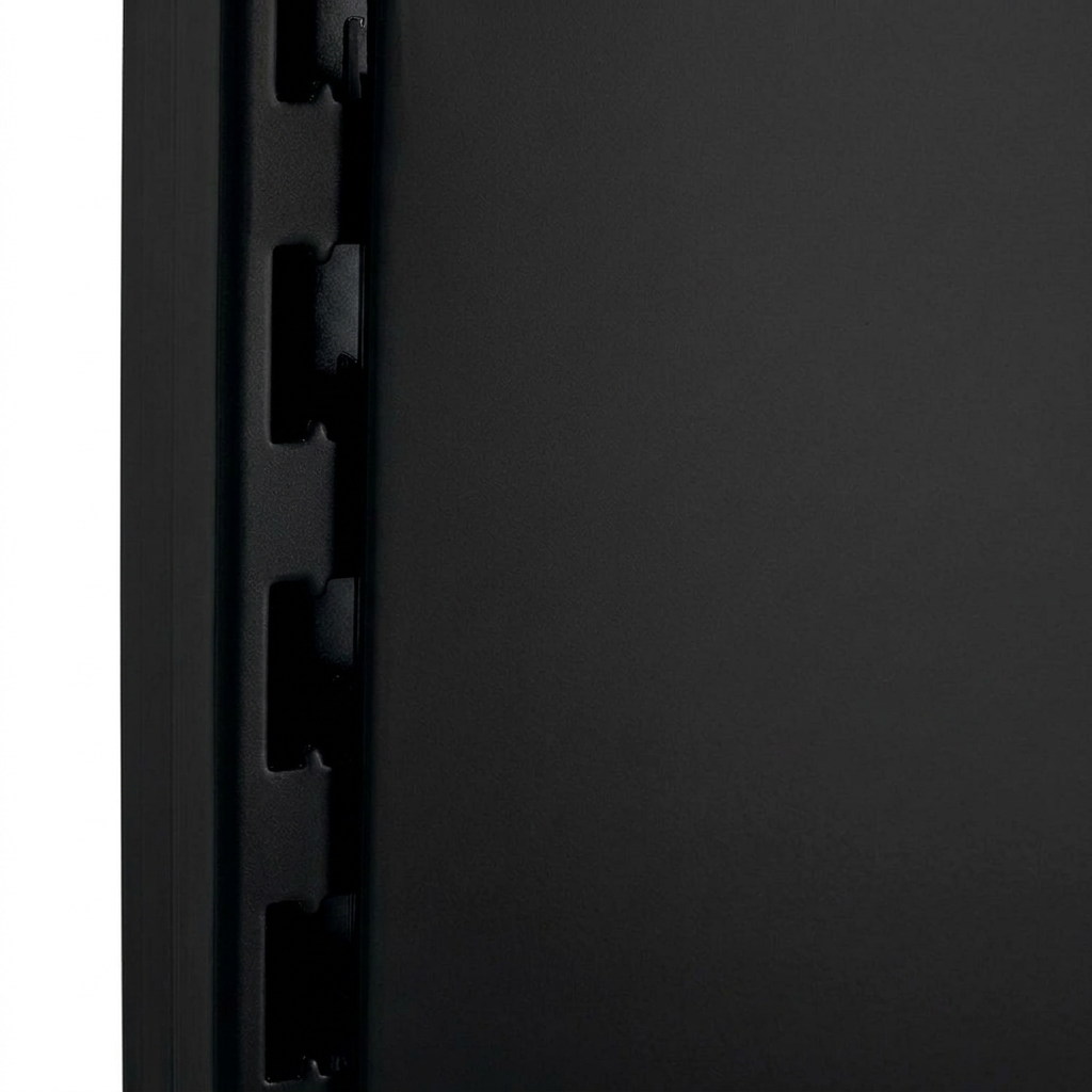 Black Retail Wall Shelving - 5 x H2100mm Bays With 470mm Base Shelf