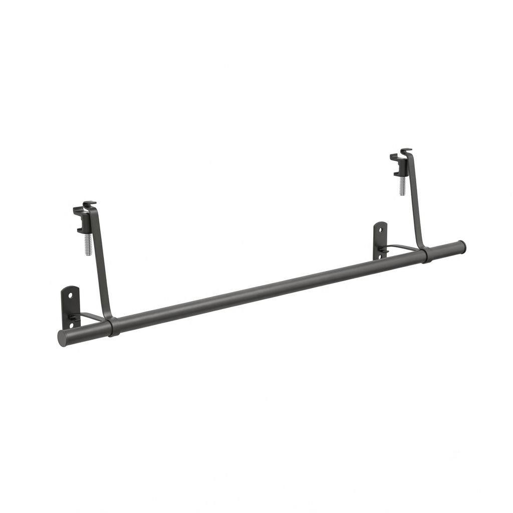 Carbon grey hanging rail and support brackets