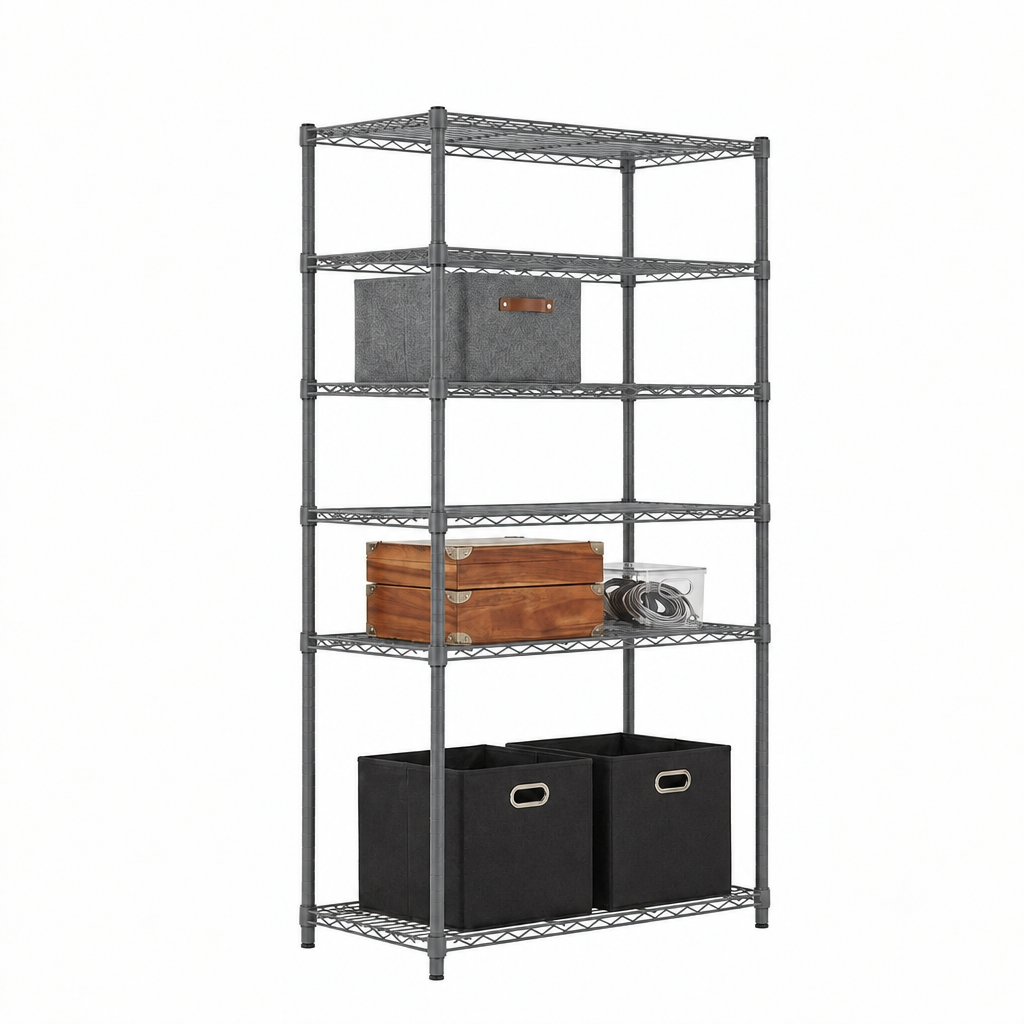 7 tier carbon grey wire shelving unit