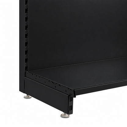 Black base shelf and leg detail.