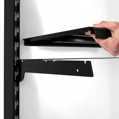 Black Retail Wall Shelving - 5 x H2100mm Bays With 470mm Base Shelf