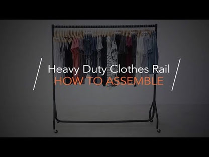 Silver Heavy-Duty Clothes Rail