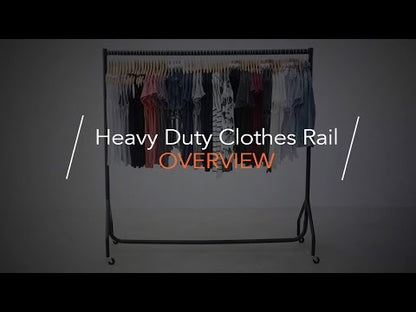 Video overview of the Heavy Duty Clothes Rail from Shopfitting Warehouse, showing the product in use on a retail shop floor.
