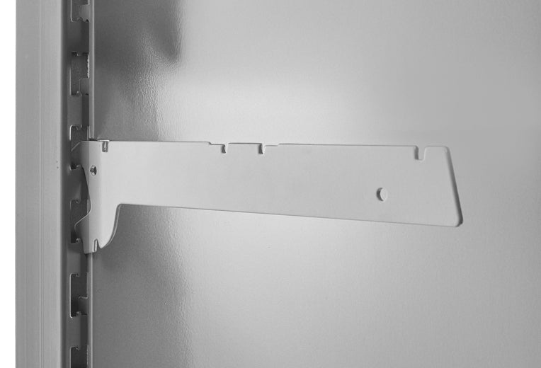 8. Secure the bracket in the uprights
