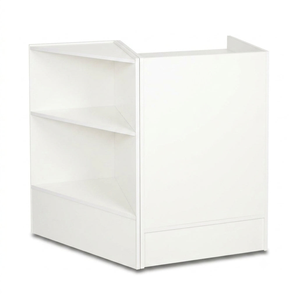 White Shop Corner Counter and Till Unit Bundle - Silhouette Range