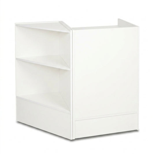 White Shop Corner Counter and Till Unit Bundle - Silhouette Range