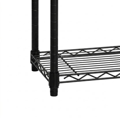 5 Tier Black Wire Shelving Unit - D450mm