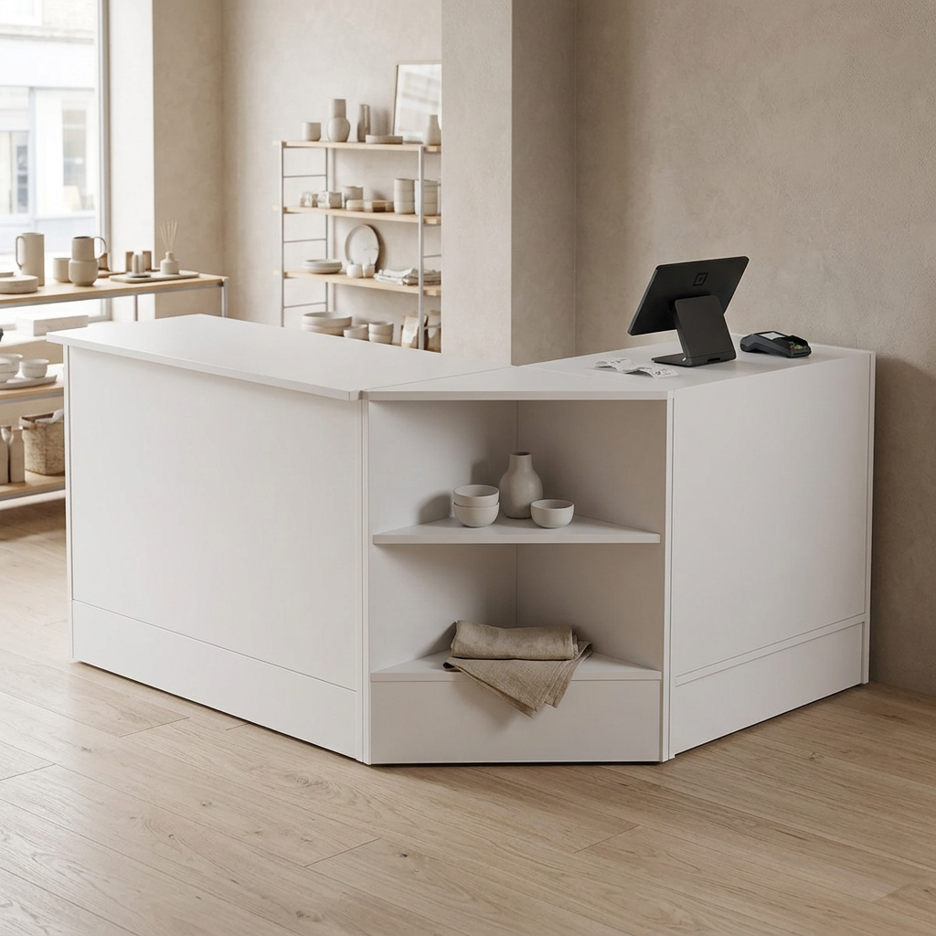 White Silhouette counter bundle in a contemporary homeware boutique