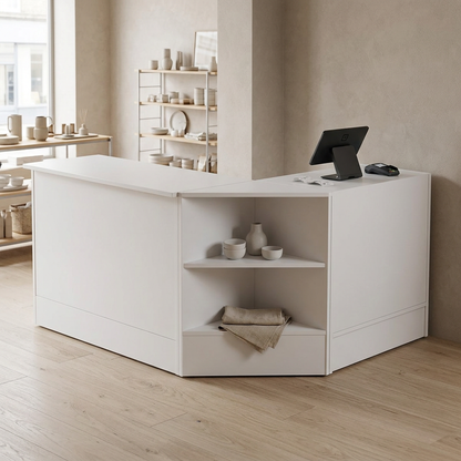 White Silhouette counter bundle in a contemporary homeware boutique
