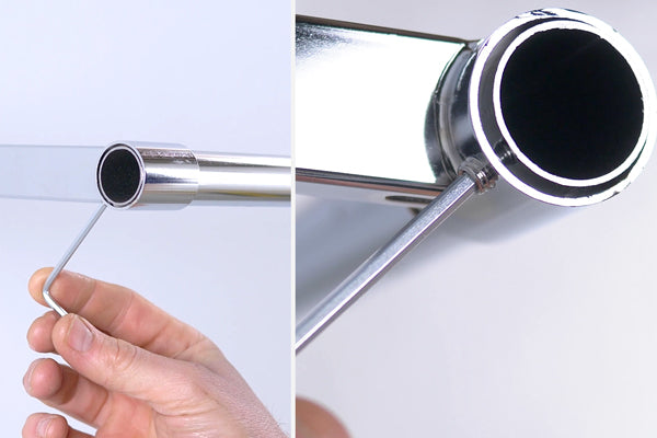 8. Tighten grub screws